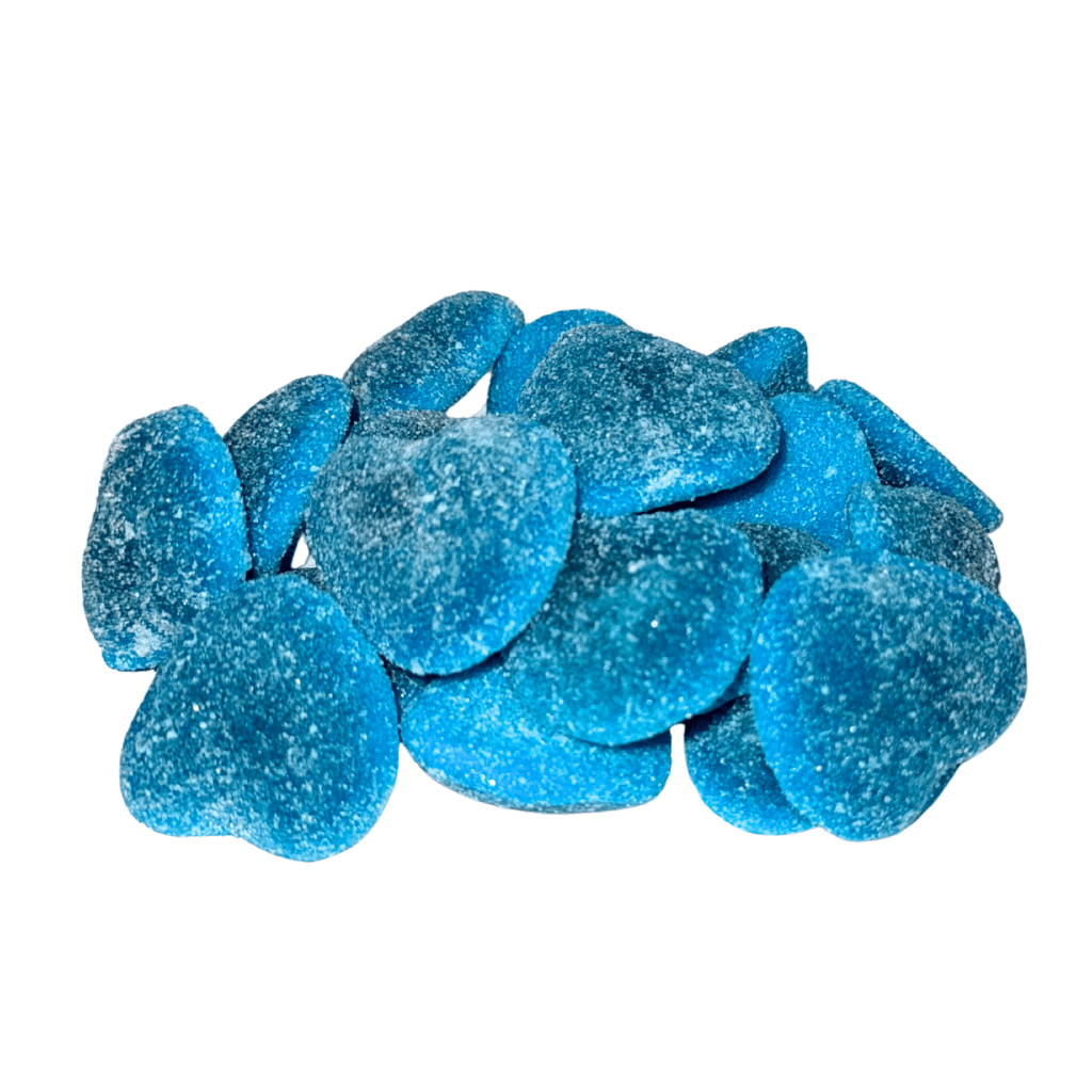 Sour Blue Filled Hearts 500g (Halal)